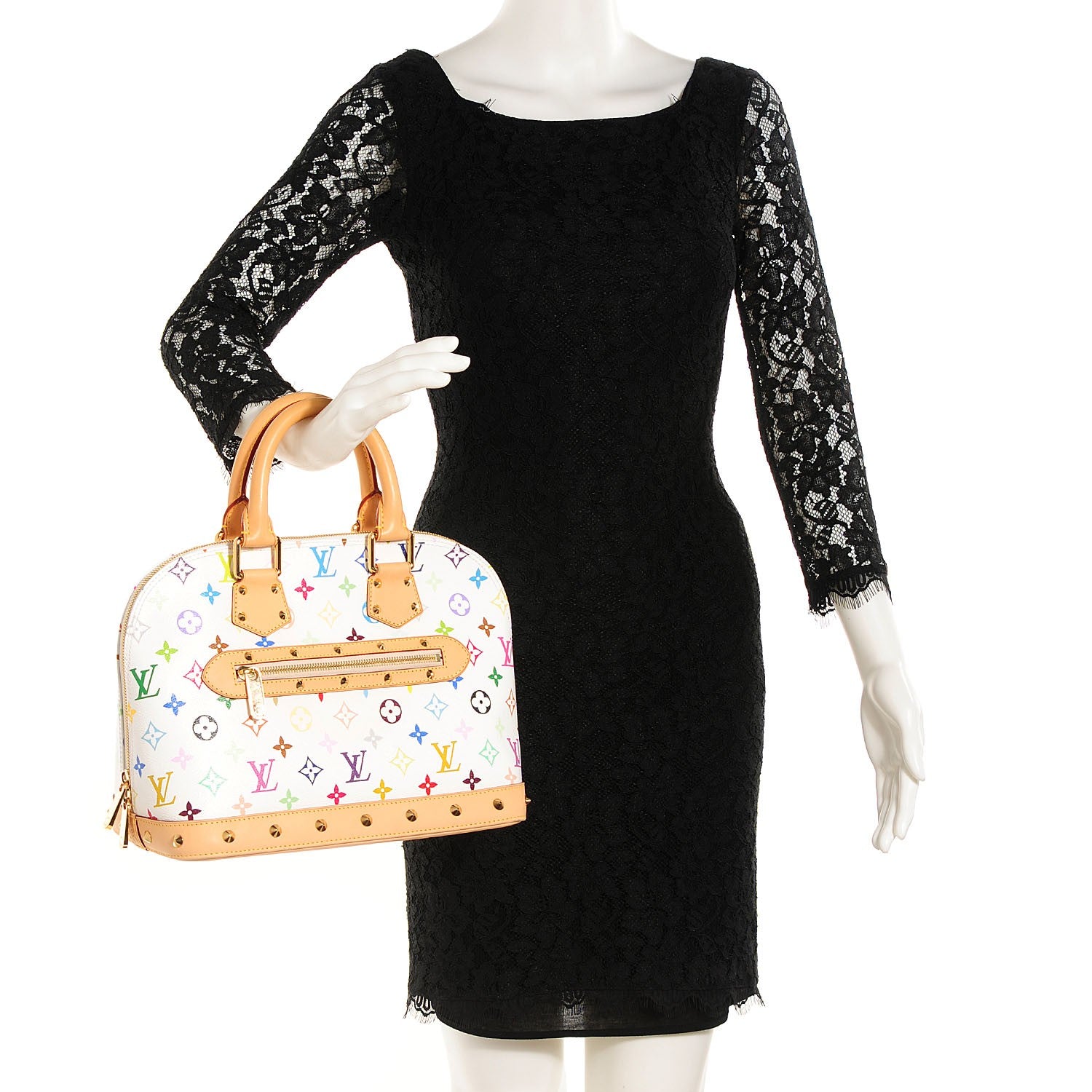 Louis Vuitton Monogram Multicolor Alma White 2 of 7