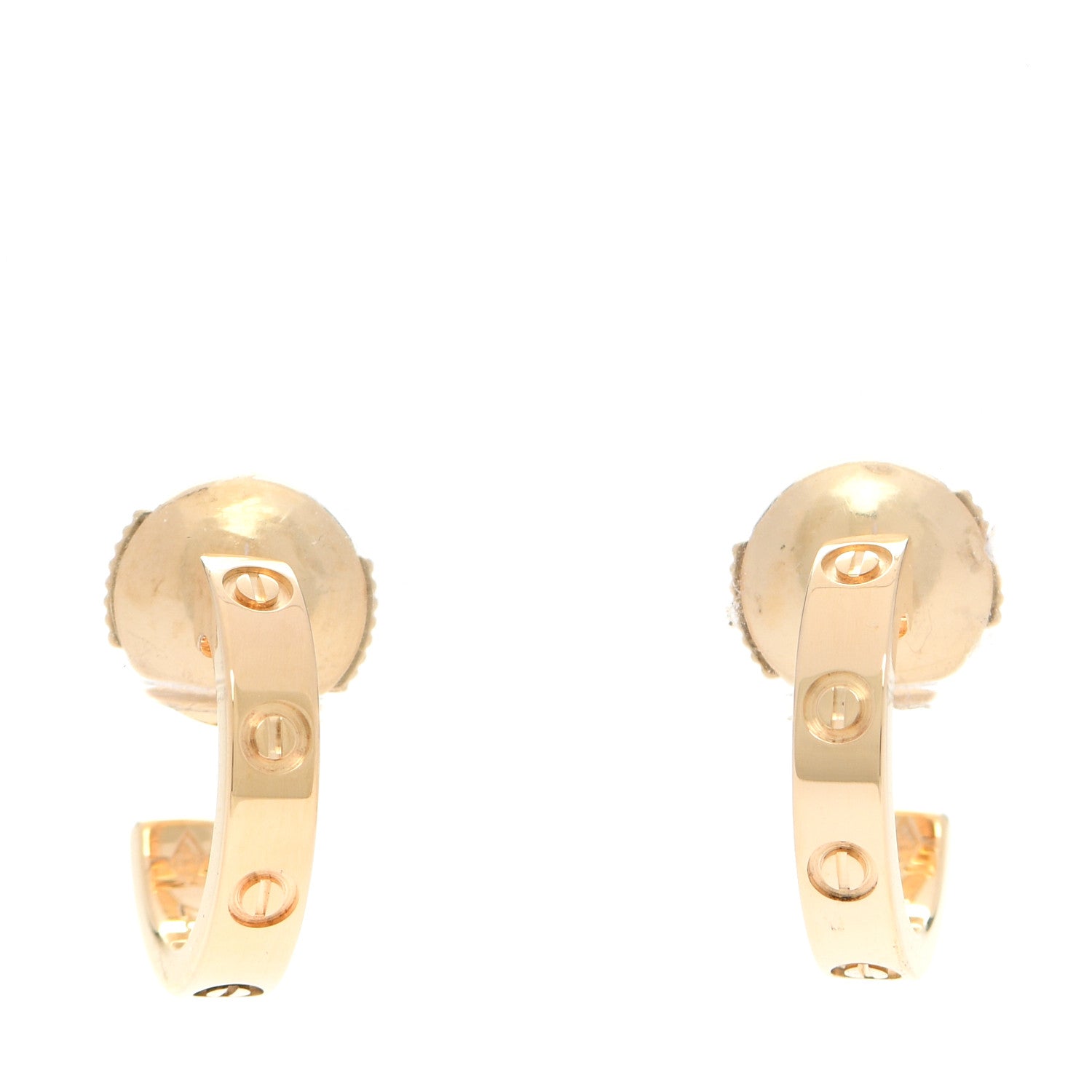 Cartier 18K Yellow Gold Small LOVE Hoop Earrings 1 of 6