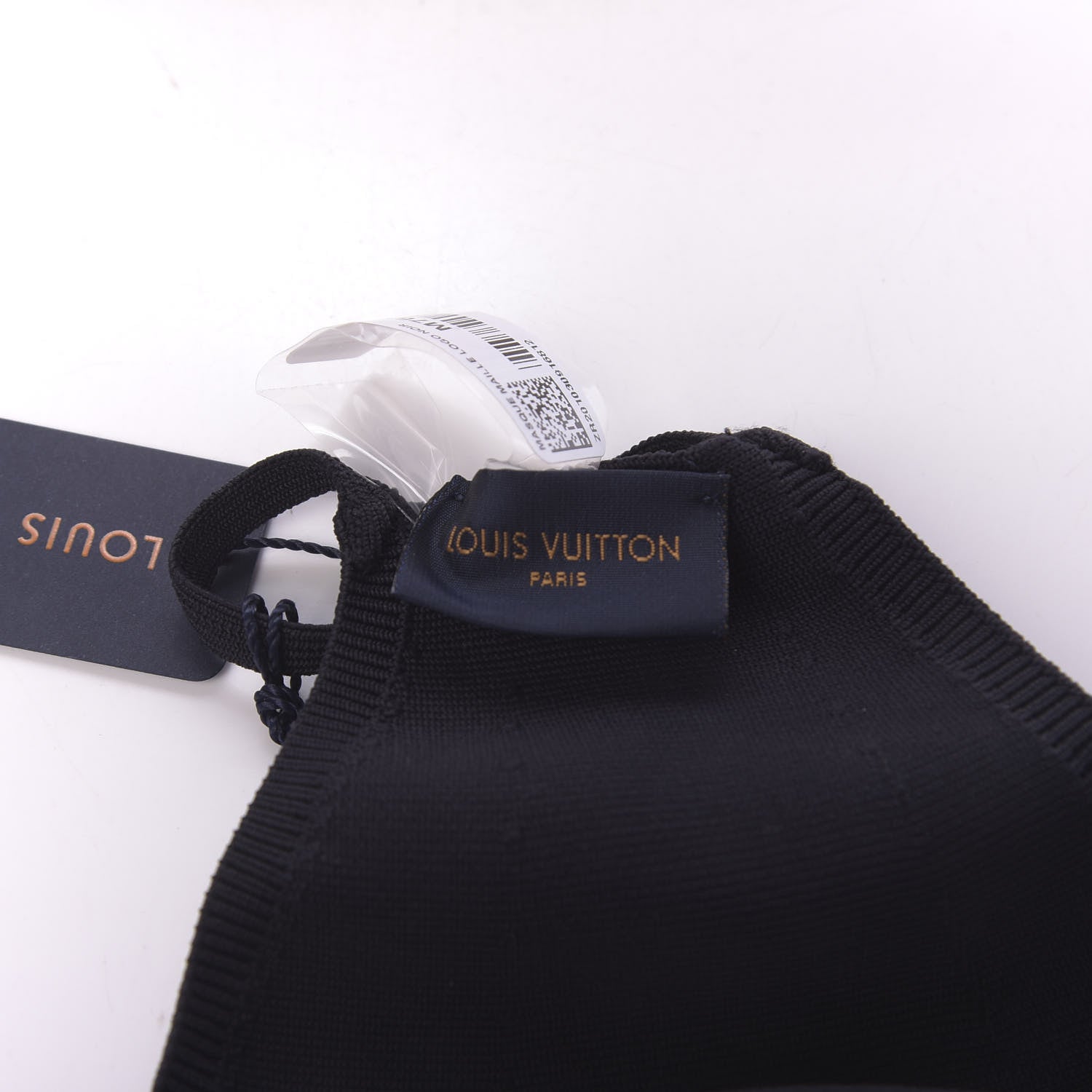 Louis Vuitton LV Initials Knit Face Mask Black 3 of 5