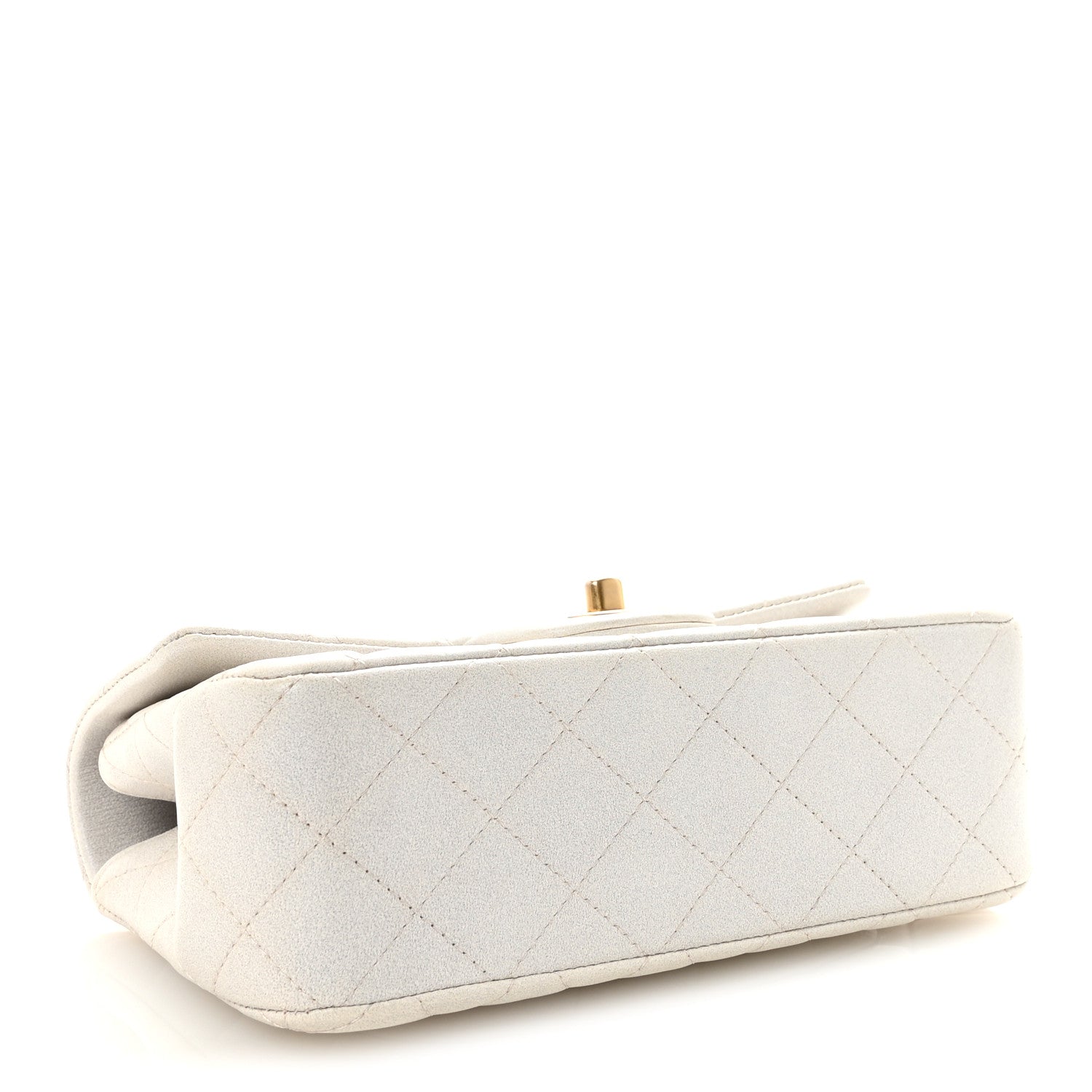 Chanel Iridescent Lambskin Quilted Mini Top Handle Rectangular Flap White 4 of 10