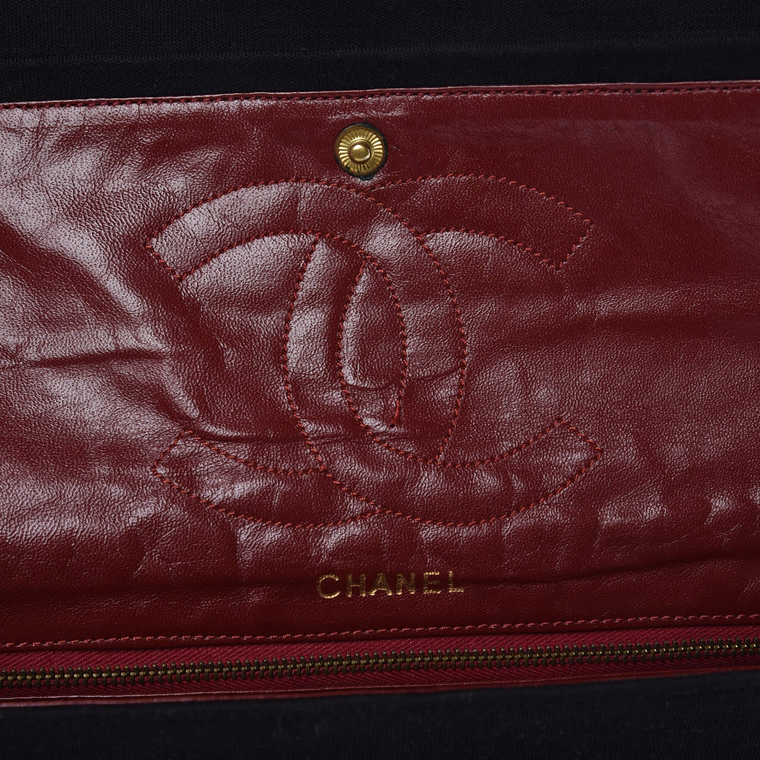 Chanel Lambskin Jersey Quilted Medium Double Flap Black 8 of 13