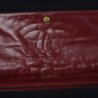 Chanel Lambskin Jersey Quilted Medium Double Flap Black 8 of 13