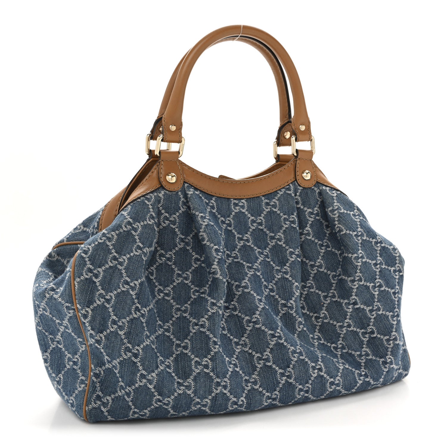 Gucci Denim Monogram Medium Sukey Tote Blue 1800758 – FASHIONPHILE