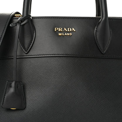 Prada Saffiano City Calfskin Small Paradigme Bag Black 8 of 10