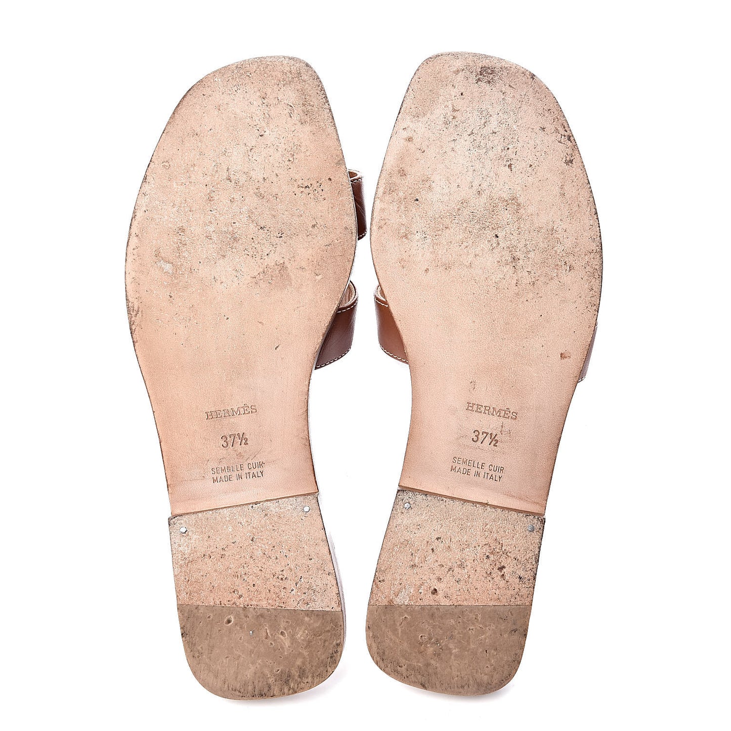 Box Calfskin Oran Sandals 37.5 Gold