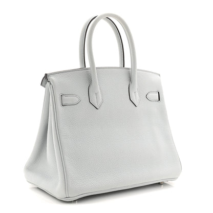Hermes Taurillon Clemence Birkin 30 Bleu Pale 3 of 11