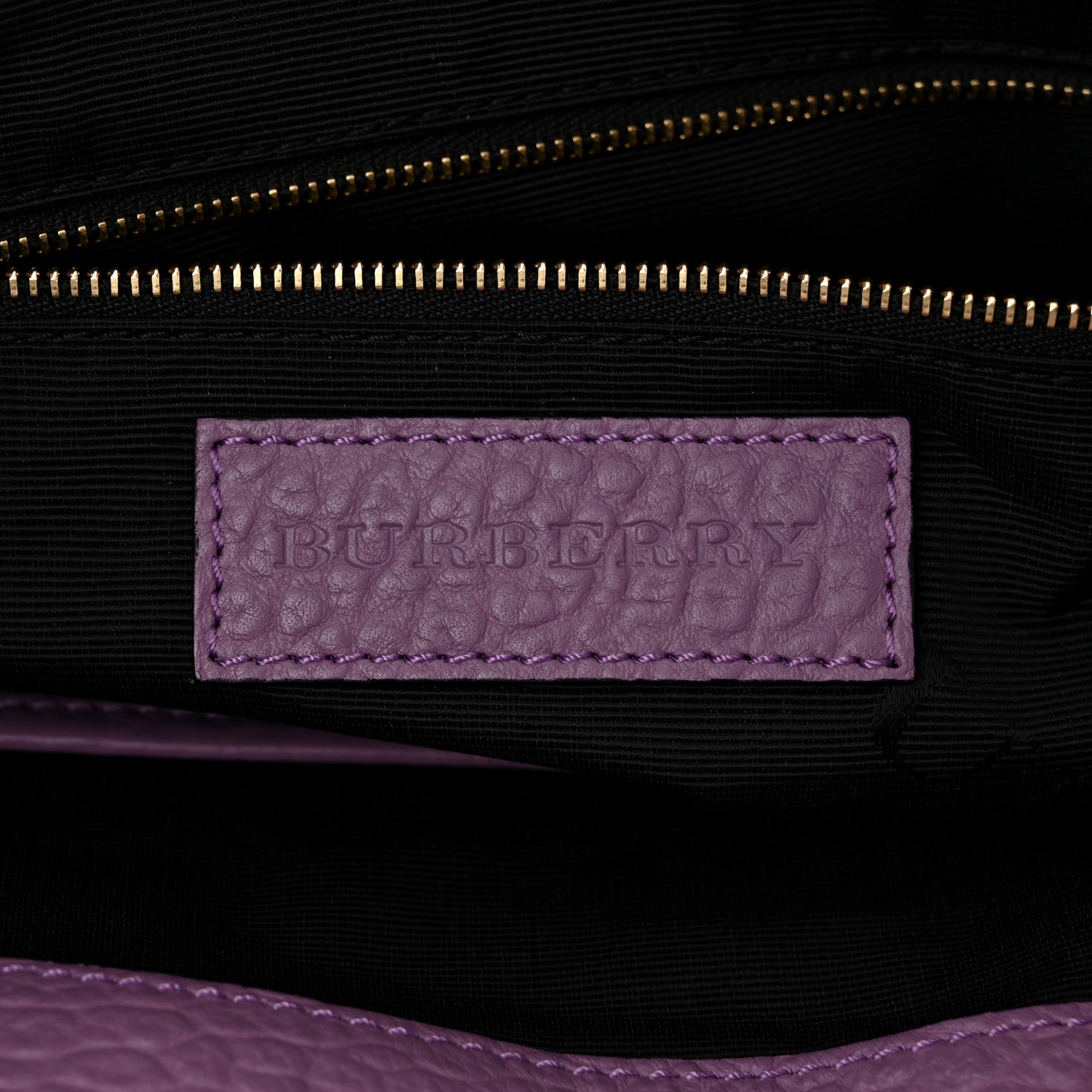 Burberry Heritage Grain Check Embossed Medium Dewsbury Tote Purple 6 of 11