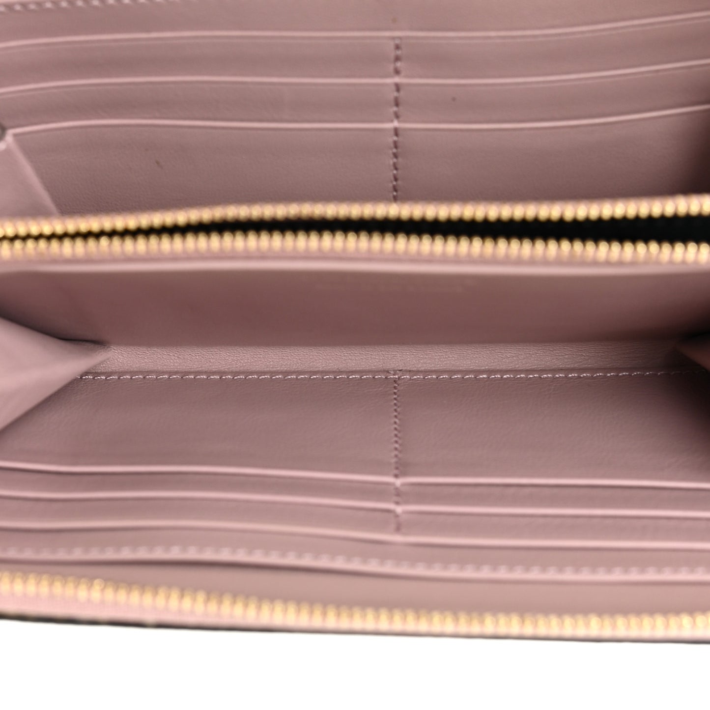 Grainy Calfskin House Check Elmore Zip Around Wallet Mauve Pink