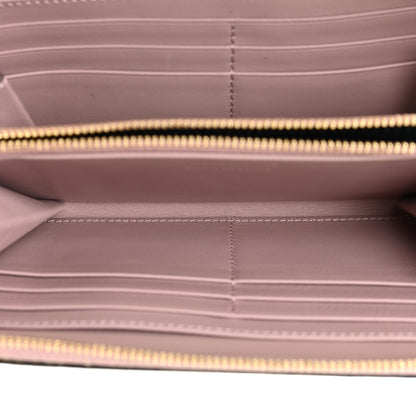 Burberry Grainy Calfskin House Check Elmore Zip Around Wallet Mauve Pink 6 of 11