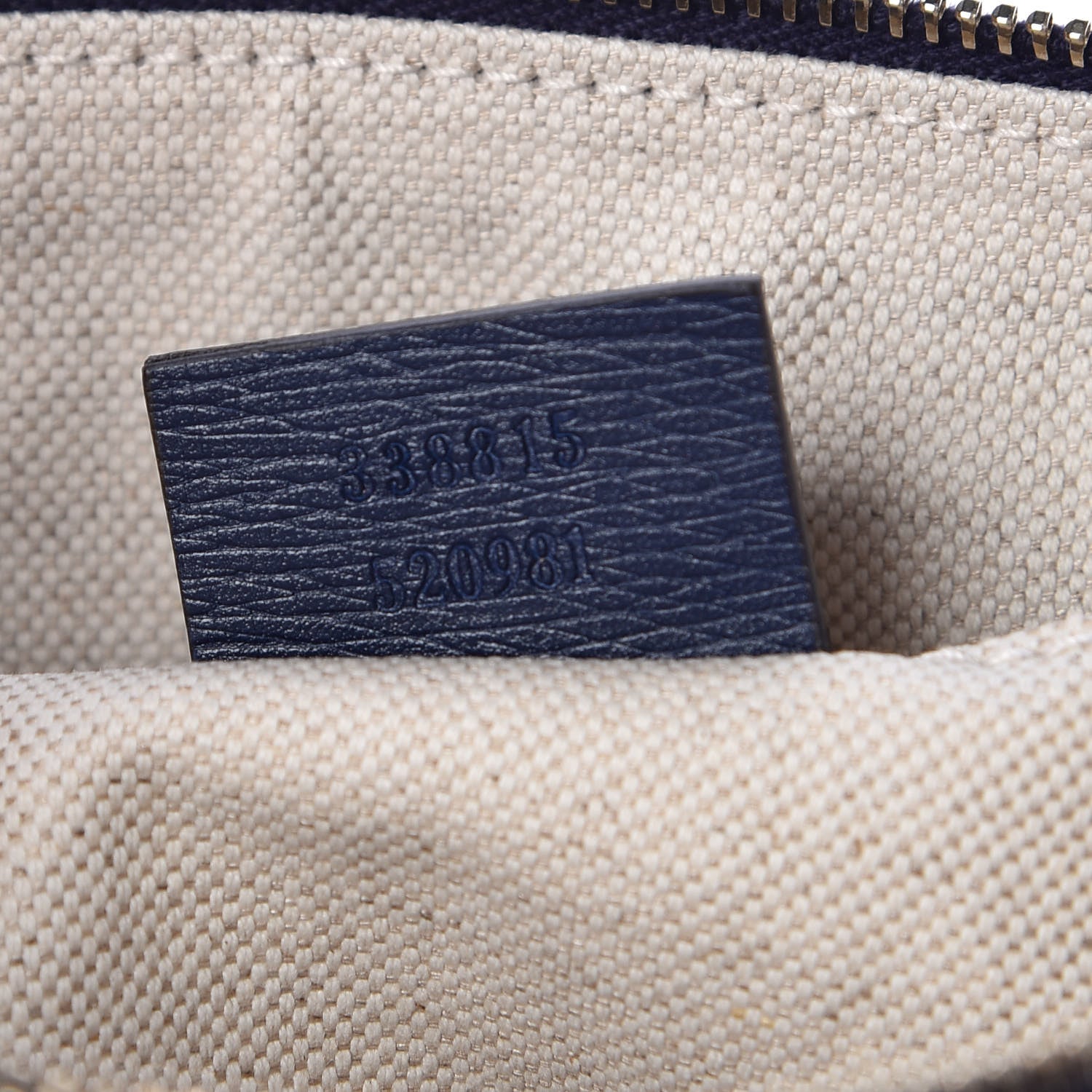 Gucci Calfskin Heartbeat Print Large Pouch Blue 7 of 7