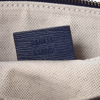 Gucci Calfskin Heartbeat Print Large Pouch Blue 7 of 7