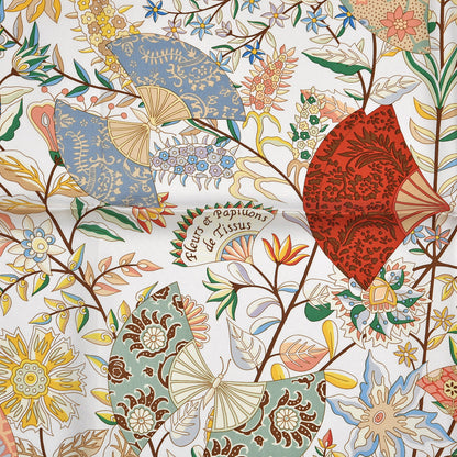 Hermes Silk Fleurs et Papillons de Tissus Scarf 90 6 of 6