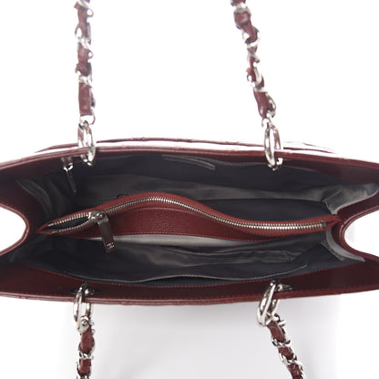 Chanel Caviar Quilted Grand Shopping Tote GST Dark Burgundy 4 of 14