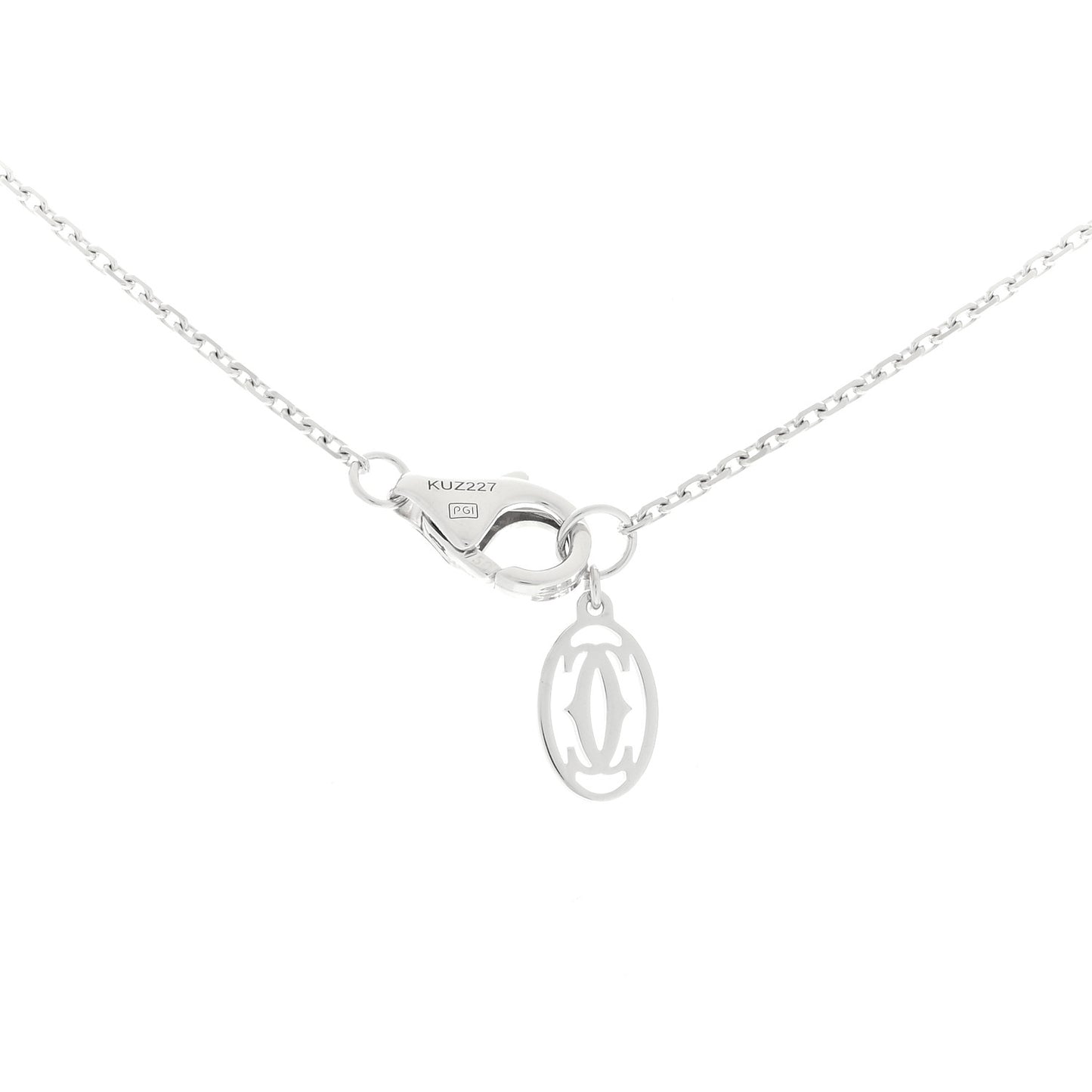18K White Gold Diamond XS D'Amour Pendant Necklace