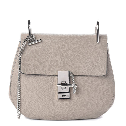 Chloe Grained Lambskin Drew Shoulder Bag Motty Grey 1 of 9
