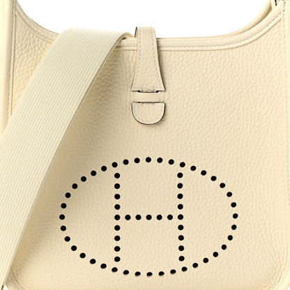 Hermes Taurillon Clemence Evelyne 23 Poche III Cream 8 of 11