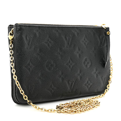 Louis Vuitton Empreinte Double Zip Pochette Black 3 of 10