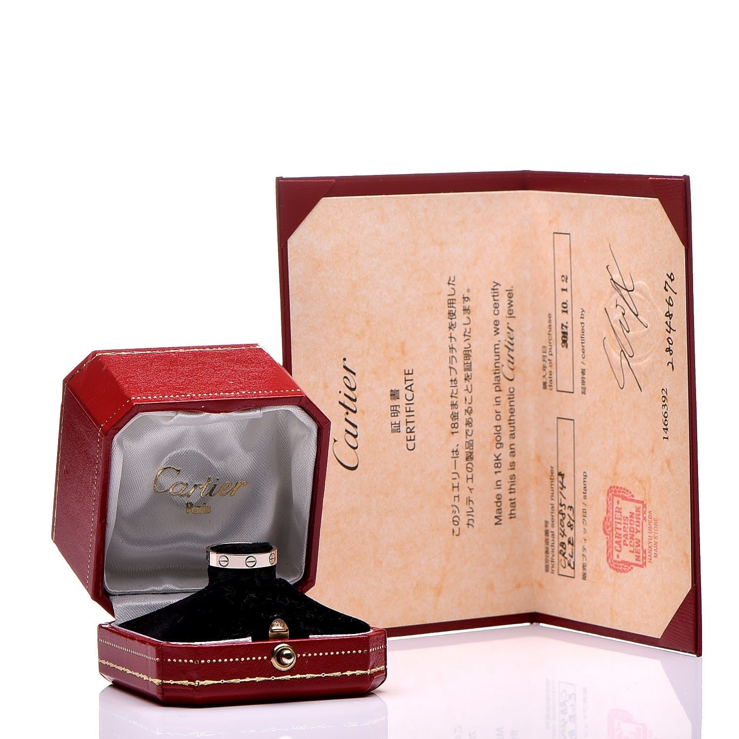 Cartier 18K White Gold 3.5mm LOVE Wedding Band Ring 48 4.50 6 of 6
