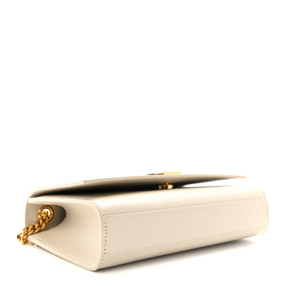 Saint Laurent Grain De Poudre Small Monogram Kate Satchel Crema Soft 4 of 9