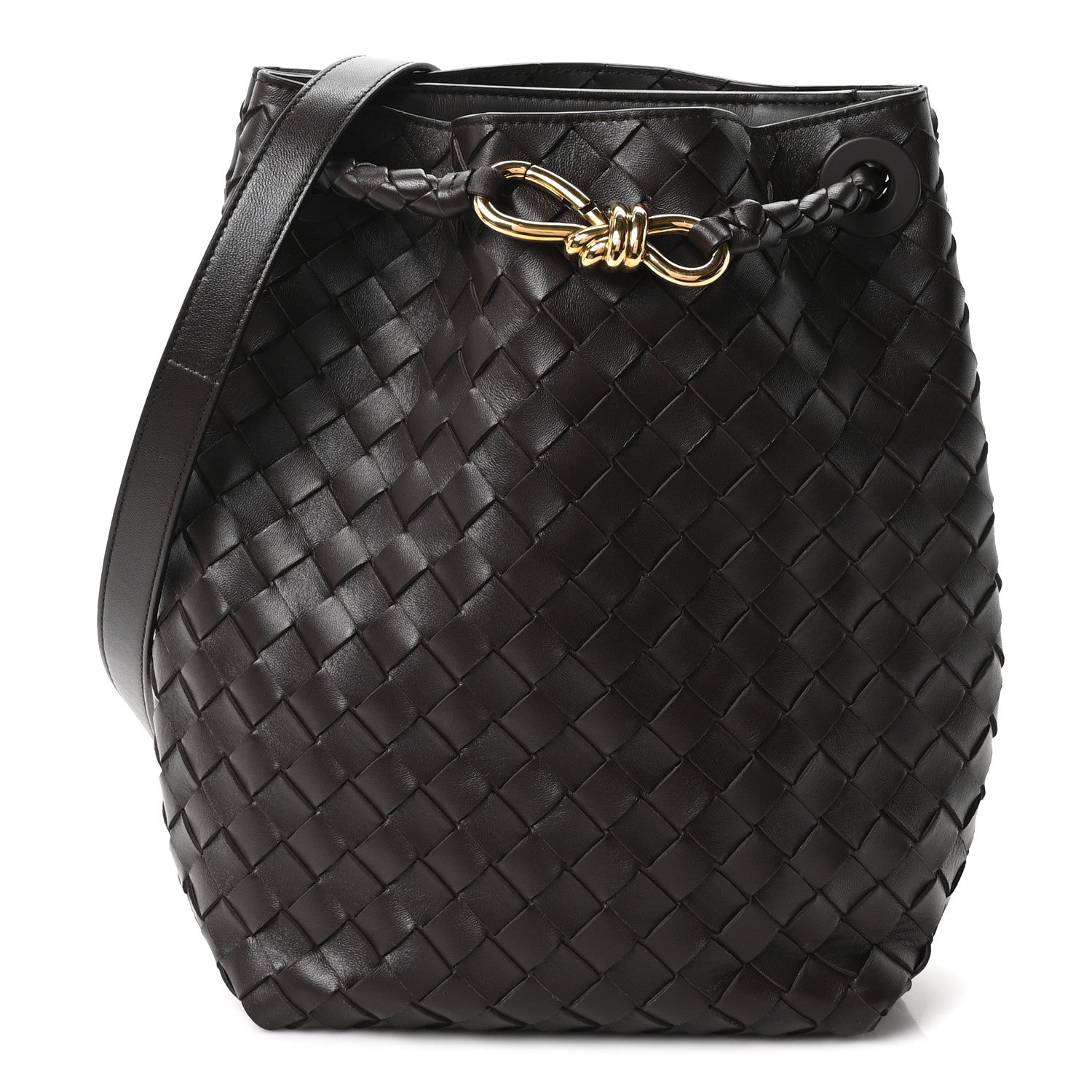 Bottega Veneta Nappa Intrecciato Small Andiamo Bucket Bag Fondant 1 of 10