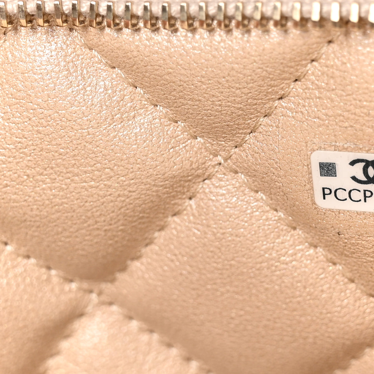 Chanel Metallic Calfskin Crystal CC Wristlet Clutch Gold 7 of 8