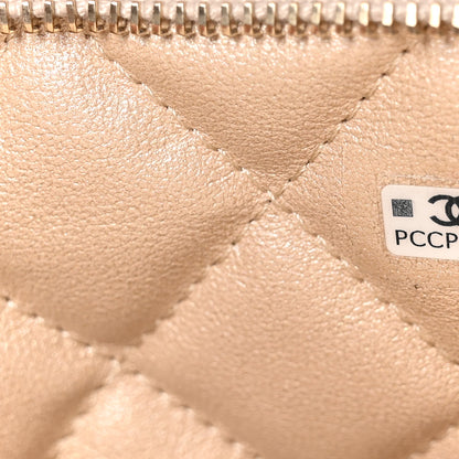Chanel Metallic Calfskin Crystal CC Wristlet Clutch Gold 7 of 8