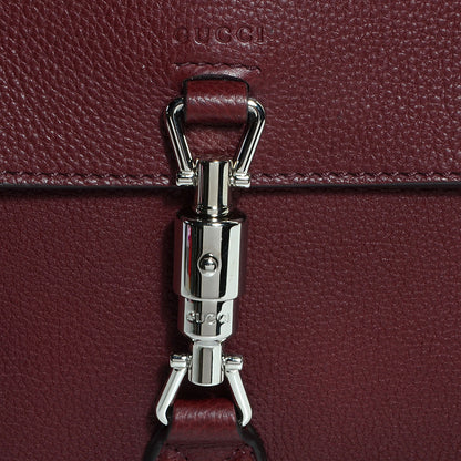 Gucci Leather Jackie Briefcase Top Handle Burgundy 10 of 10