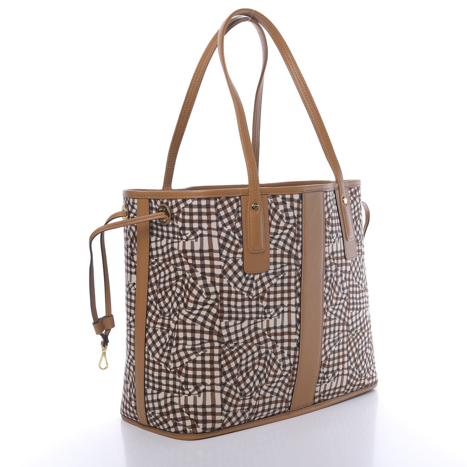 MCM Visetos Medium Liz Reversible Shopper Tote Cognac 6 of 16