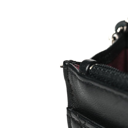 Chanel Lambskin Quilted Wallet On Chain WOC Black 12 of 12