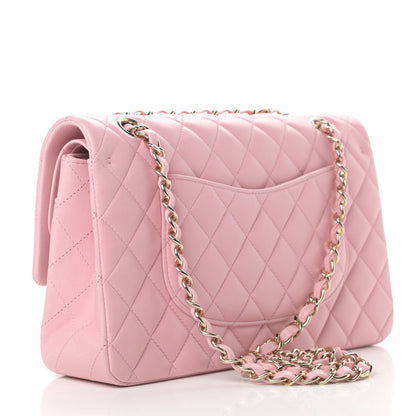 Chanel Lambskin Quilted Medium Double Flap Light Pink 3 of 13