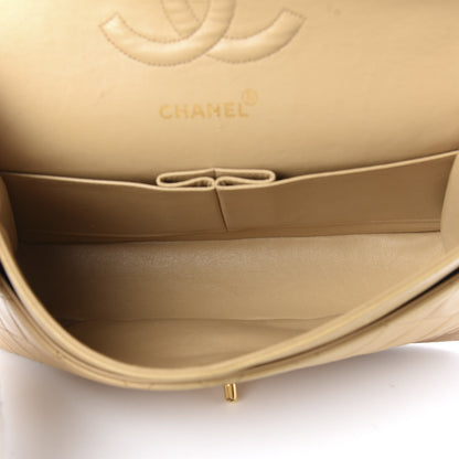 Chanel Lambskin Quilted Medium Double Flap Beige 5 of 15