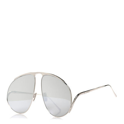 Loewe Metal Hillock Aviator Oversized Sunglasses LW40180U Silver 1 of 6