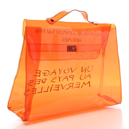 Hermes Vinyl Souvenir De L'Exposition Kelly Orange 3 of 7