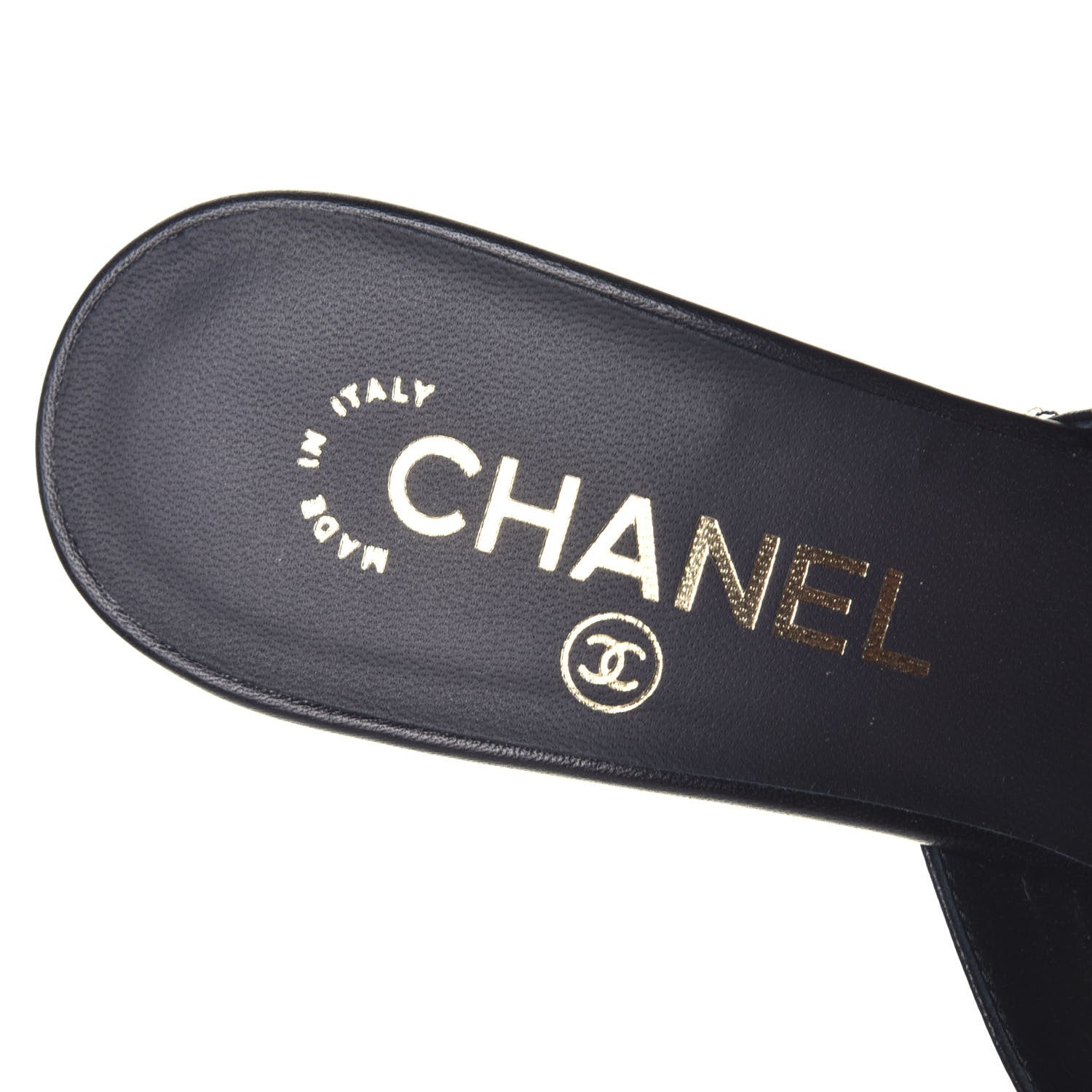 Chanel Lambskin Lucite CC Wedge Mules 36 Black 8 of 9