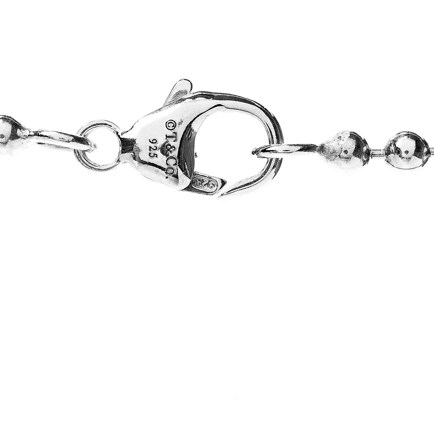 Sterling Silver Oval Key Pendant Necklace