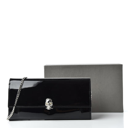 Alexander McQueen Patent Skull Wallet on Chain Black 7 of 7