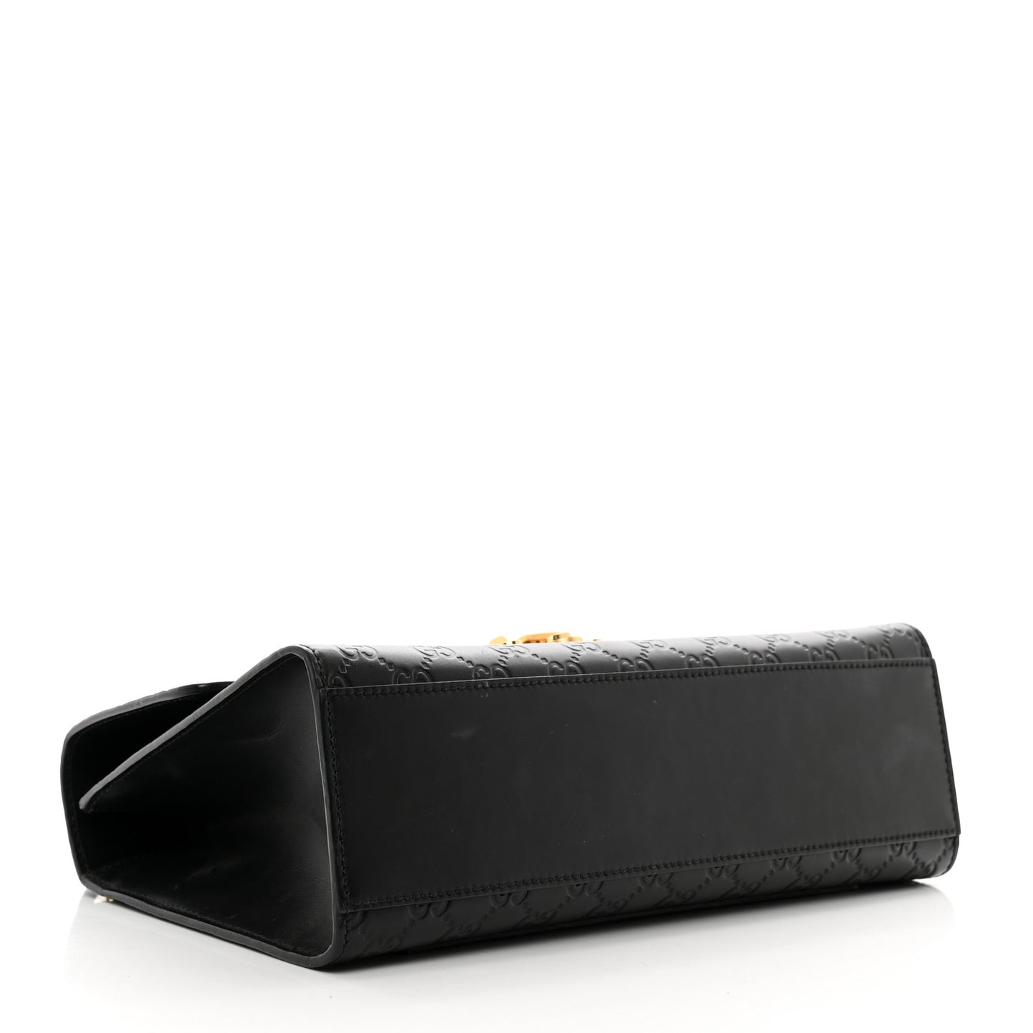 Guccissima Medium Padlock Shoulder Bag Black