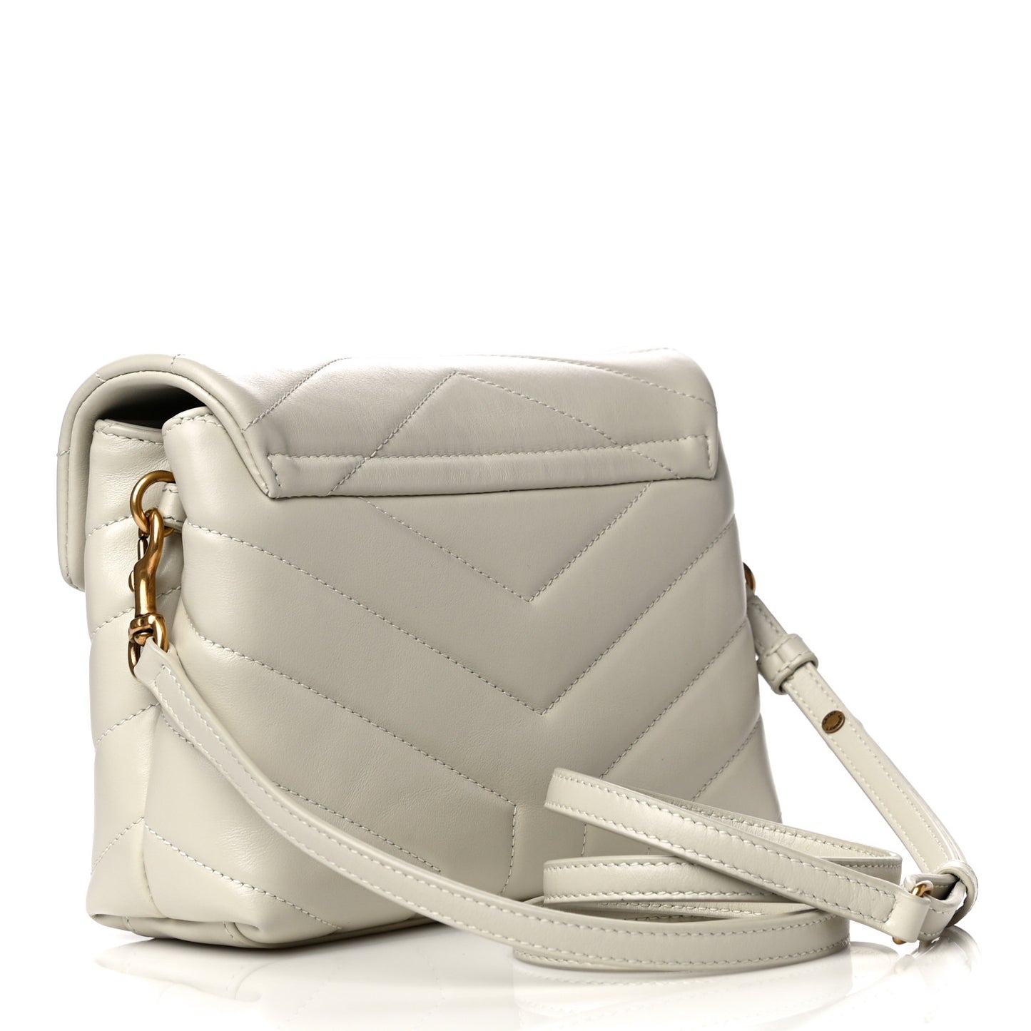 Calfskin Y Quilted Monogram Toy Loulou Crossbody Bag Ivory