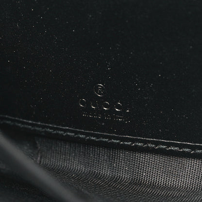 Gucci Calfskin Matelasse GG Marmont Zip Around Wallet Black 6 of 8