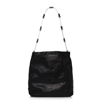 Prada Calfskin PVC Chain Tote Black 1 of 16