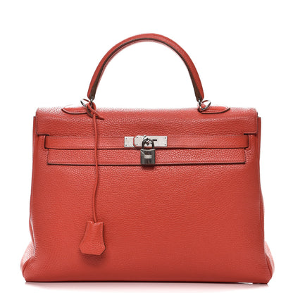 Hermes Togo Kelly Retourne 35 Geranium 1 of 36