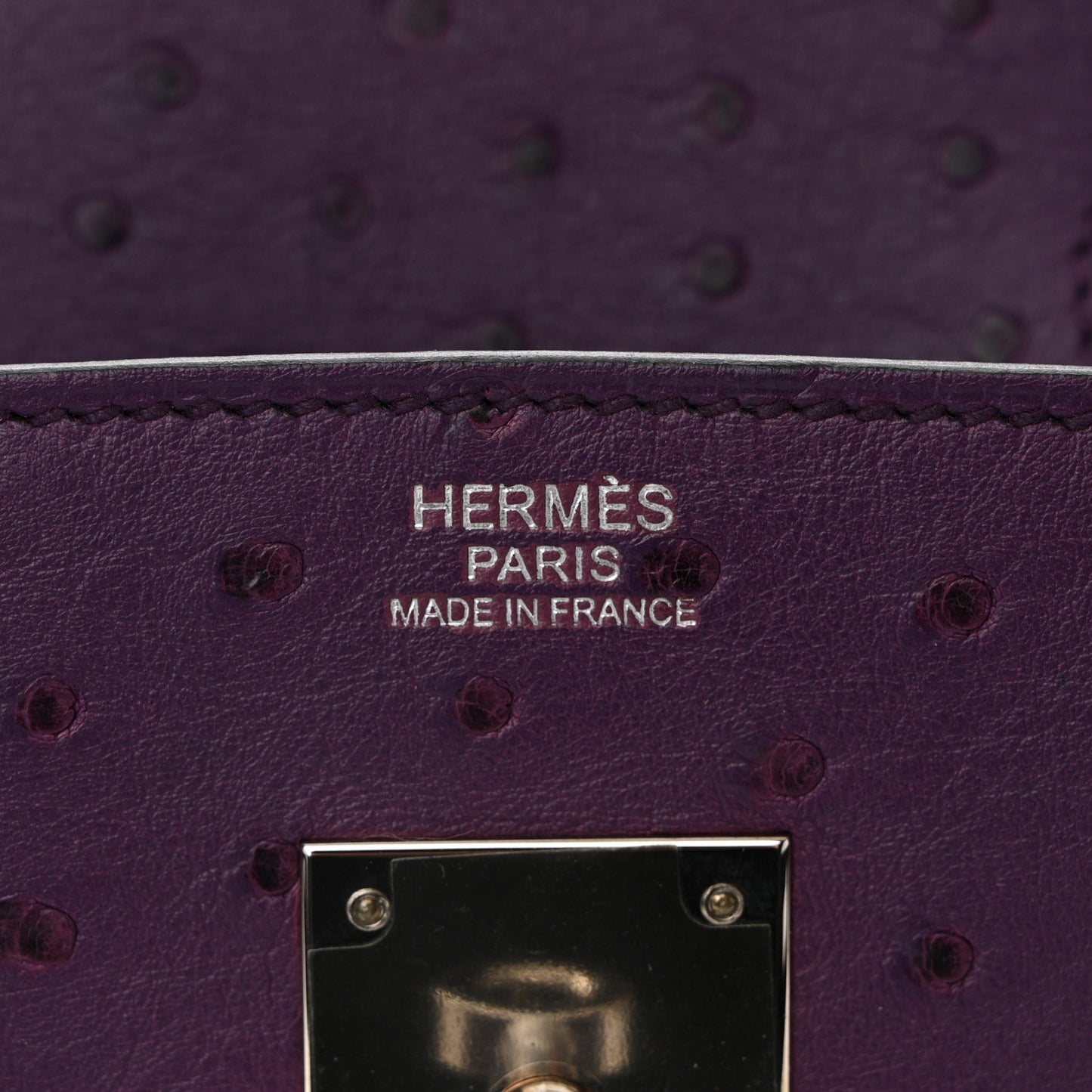 Ostrich Birkin 30 Violine