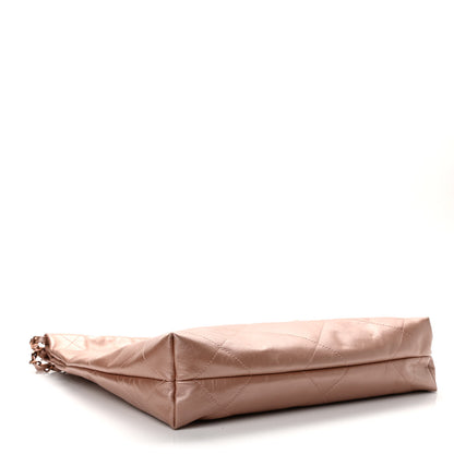 Chanel Metallic Calfskin Quilted Small Chanel 22 Pink 5 of 10