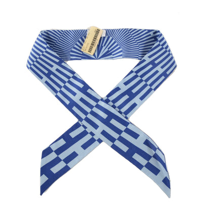 Hermes Silk Op'H Twilly Indigo Ciel 1 of 6