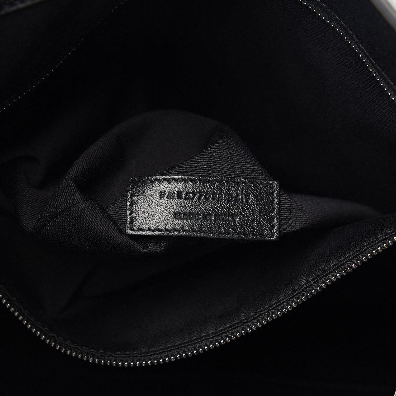 Saint Laurent Crinkled Calfskin Matelasse Monogram Niki Shoulder Bag Black 5 of 9