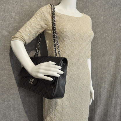 Chanel Caviar Jumbo Flap Black SHW 2 of 9