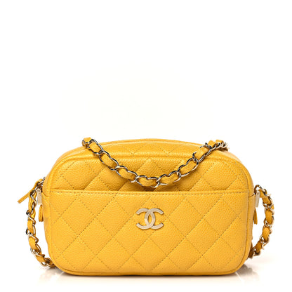 Chanel Caviar Quilted Small Timeless Camera Case Yellow 1 of 9