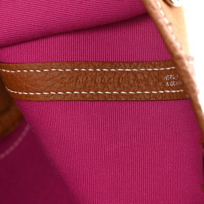 Hermes Toile Militaire Vache Country Verso Garden Party 30 TPM Gold Dune Magnolia 7 of 13
