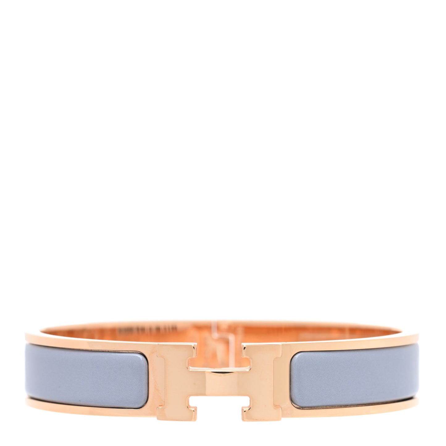 Enamel Narrow Clic Clac H Bracelet GM Gris