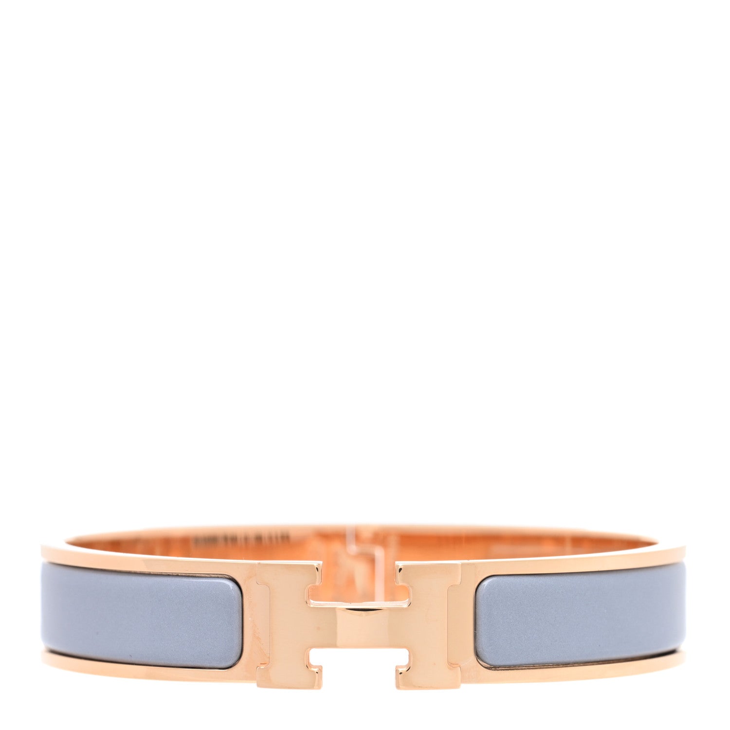 Hermes Enamel Narrow Clic Clac H Bracelet GM Gris 1 of 5